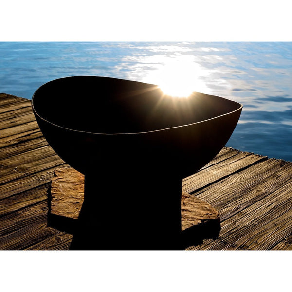 Wood Burning Fire Pit - Fire Pit Art Scallops - 36" Steel Fire Pit (SC)