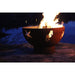 Fire Pit Art Sea Creatures - 36" Handcrafted Carbon Steel Gas Fire At Night