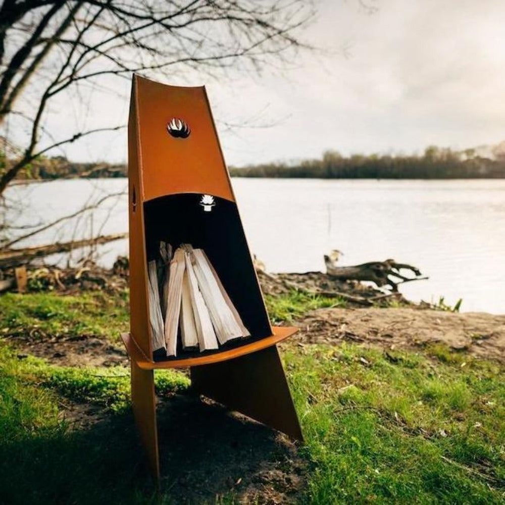 Fire Pit Art Vesuvius 21” Handcrafted Carbon Steel Fire Pit without fire