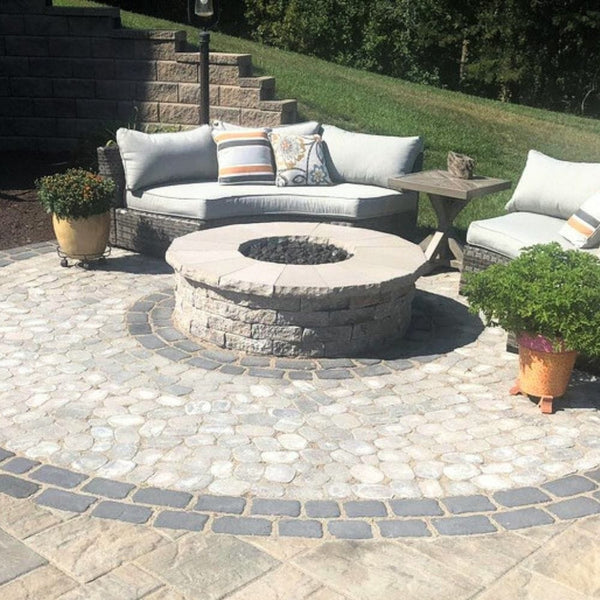 beautiful white brick gas fire pit made with firegear round diy fire pit kit