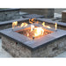 Square Fire Pit with Glass Wind Shield