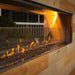 close up on firegear kalea bay vent free outdoor gas fireplace