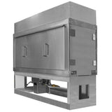 Firegear Kalea Bay Free Standing Outdoor Linear Gas Fireplace with Cover 45 degree view