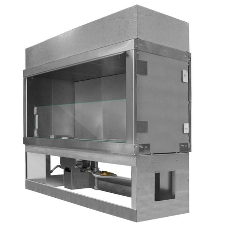 Firegear Kalea Bay Free Standing Outdoor Linear Gas Fireplace 45 degree view