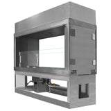 Firegear Kalea Bay Free Standing Outdoor Linear Gas Fireplace See Through 45 degree view