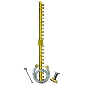 Firegear Pro Series T Burners - Brass Gas Burner with Flex Line Kit