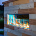 firegear kalea bay vent free outdoor gas fireplace with blue led lights