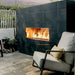 firegear kalea bay vent free gas fireplace with black tiles surround