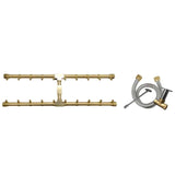 Firegear Pro Series H Burners - Brass Gas Burner with Flex line