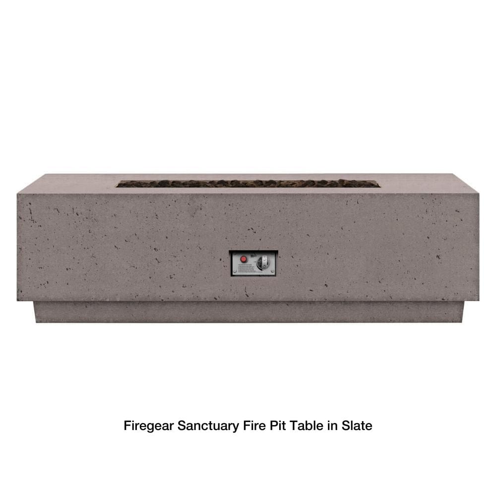 Firegear Sanctuary Rectangular Concrete Gas Fire Pit Table