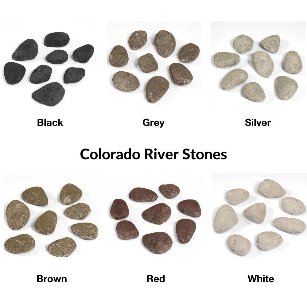 Grand Canyon Colorado River Stone Set for Gas Fireplaces and Fire Pits