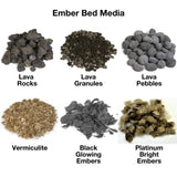 Grand Canyon Ember Bed Media Kits for Gas Log Inserts