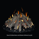 Grand Canyon Outdoor Round Tall Stack with Western Driftwood Log Set