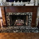 Grand Canyon Weathered Oak Gas Log Set with Tile and Wood Mantel