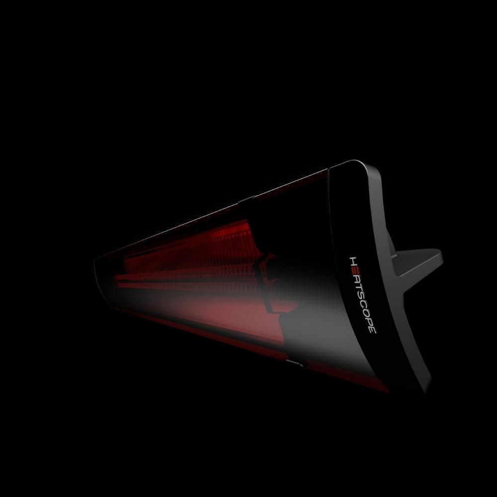 Heatscope Black Pure 2400W Electric Patio Heater Angled View