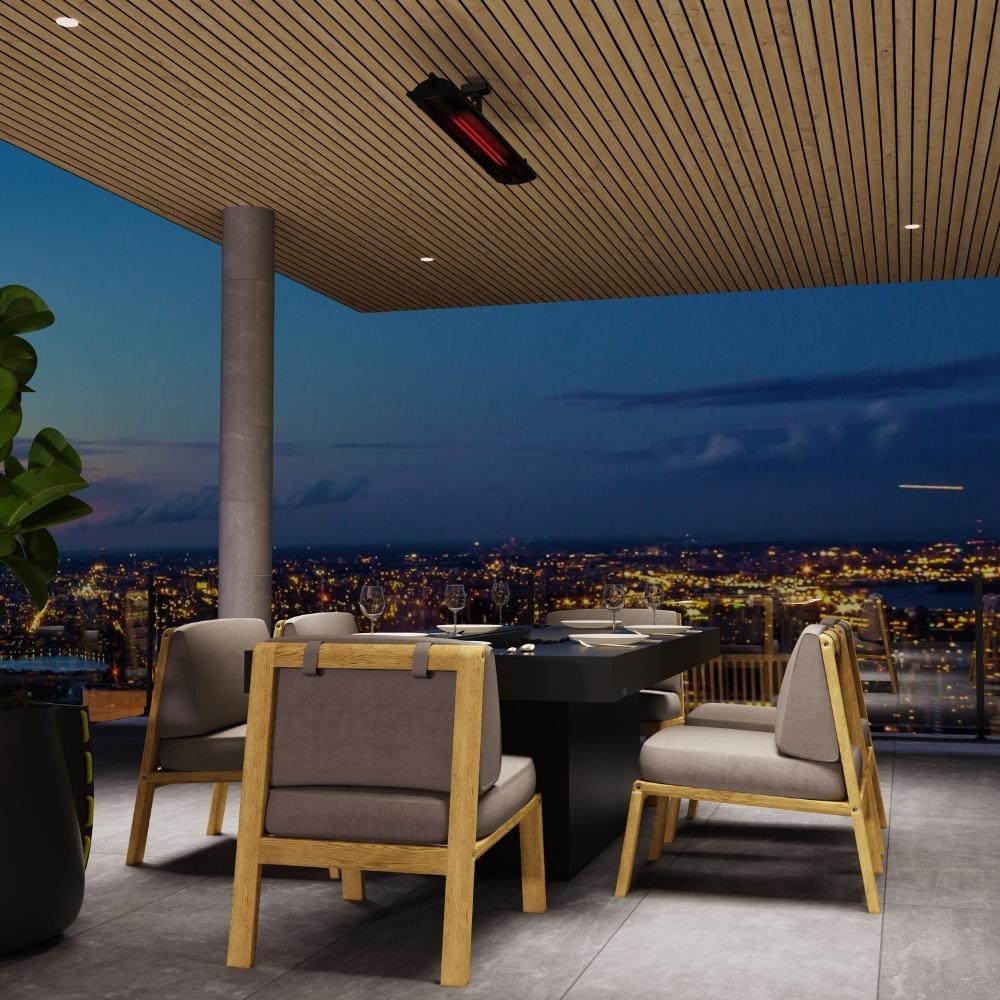 Heatscope Pure 41" Infrared Electric Heater Ceiling Mounted in Roof Deck