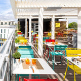 Heatscope Spot  White Electric Heaters in Restaurant