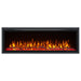 Huntington Sparkling Series Electric Fireplace with driftwood logs and red ember bed lights