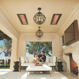 Infratech CD 6000W Dual Element Infrared Electric Heater flush mounted in patio