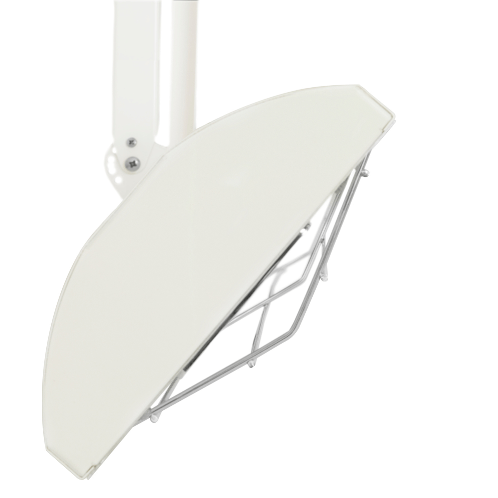 infratech white drop pole with motif side view