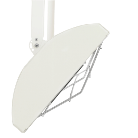 infratech white drop pole with motif side view