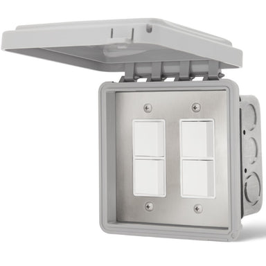 Infratech Dual Duplex ON/OFF In Wall Switch for Dual Element Electric Heaters with Weatherproof Cover (14 4315