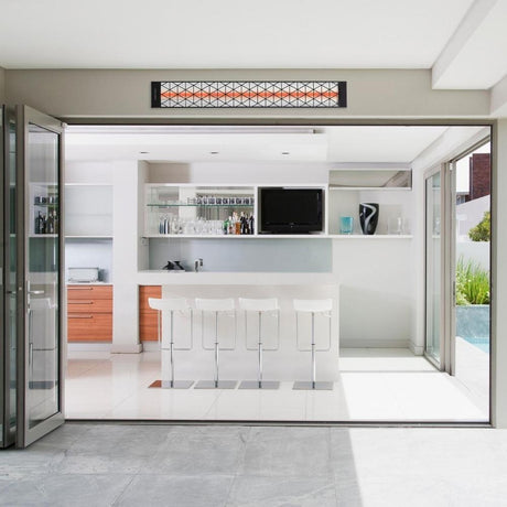 Wall Mounted Infratech Heater with Black Contemporary Fascia