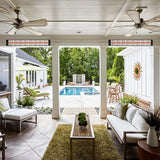 Infratech Heaters with Craftsman Decorative Fascia in Outdoor Patio