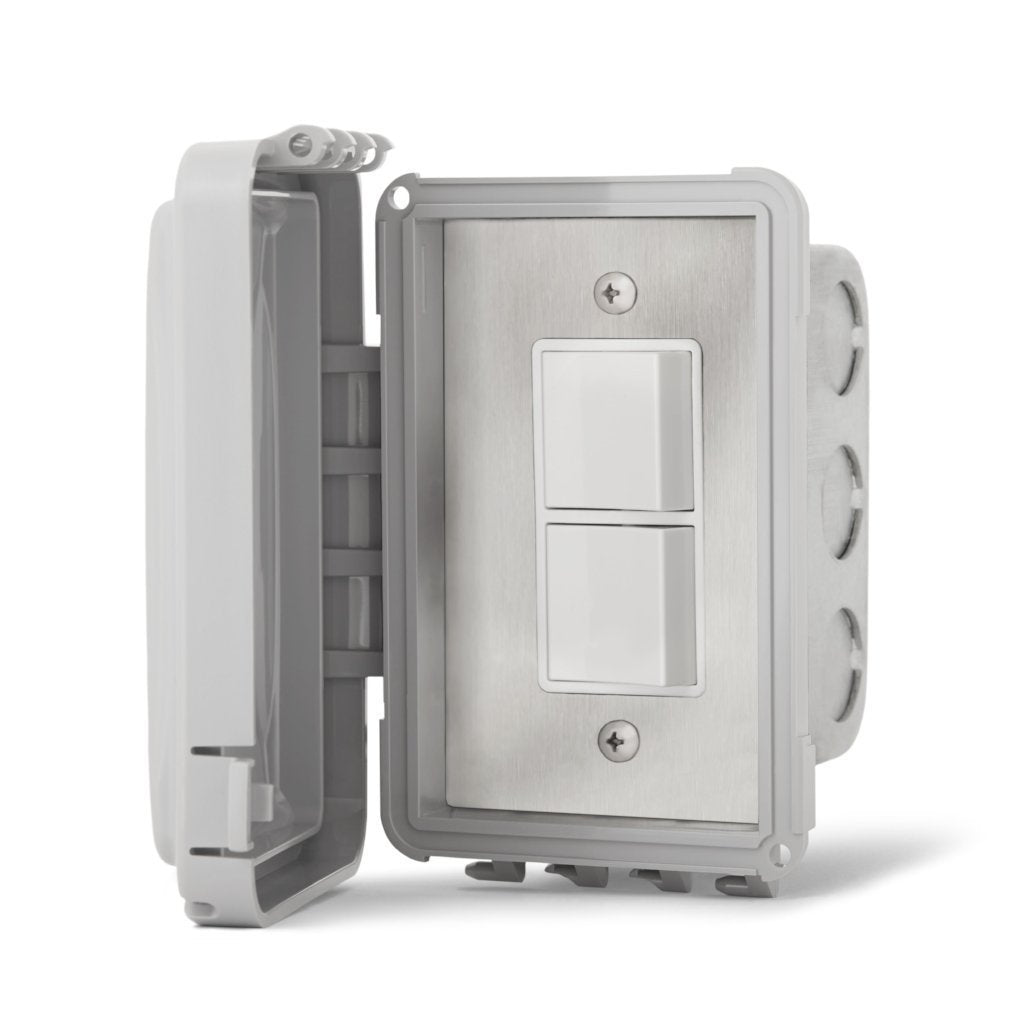Infratech Single Duplex ON/OFF In Wall Switch for Dual Element Electric Heaters with Weatherproof Cover (14-4310)