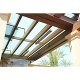 Infratech SL Series 42" Electric Patio Heater installed in the ceiling of restaurant outdoor seating area