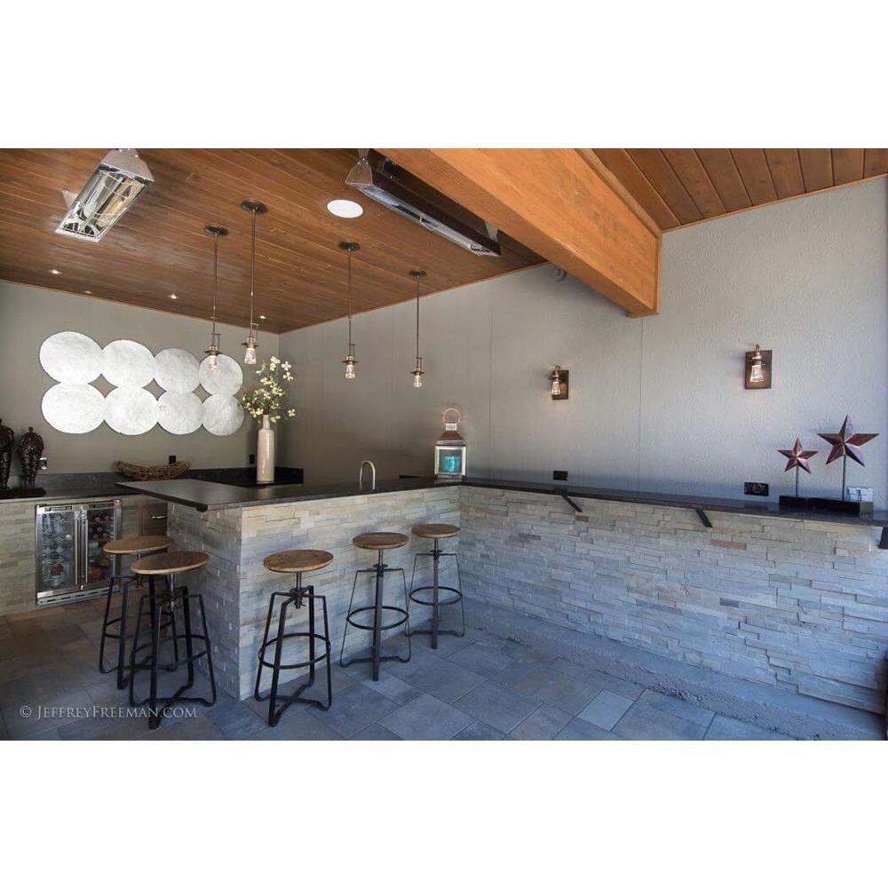 Infratech W Series 33" Single Element 1500W Electric Heater ceiling mounted in patio