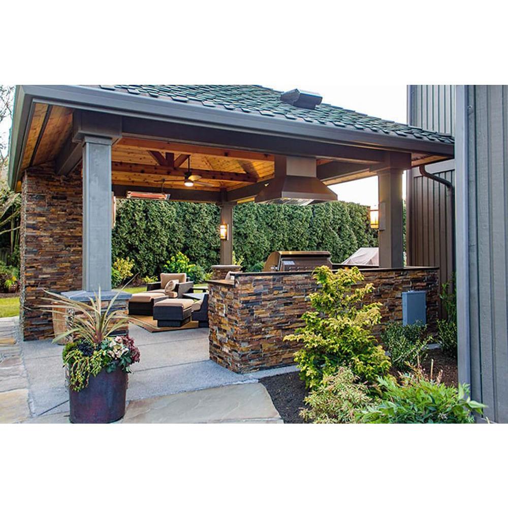 Infratech W Series 33" Heater wall mounted in outdoor patio