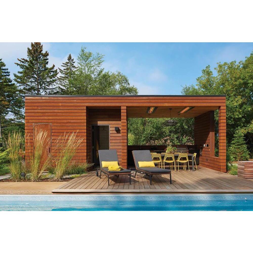 Infratech W Series 39" heaters flush mounted in poolside gazebo