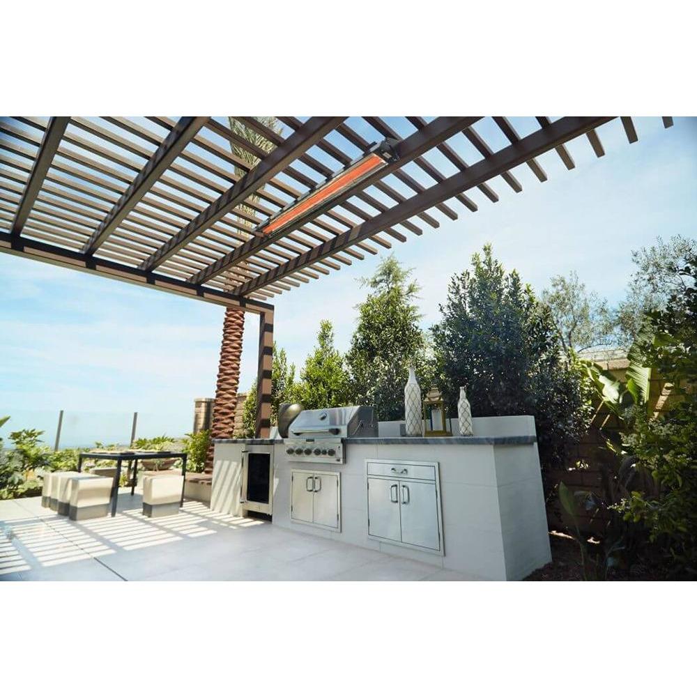 Infratech WD Series 61" installed in outdoor kitchen & dining area