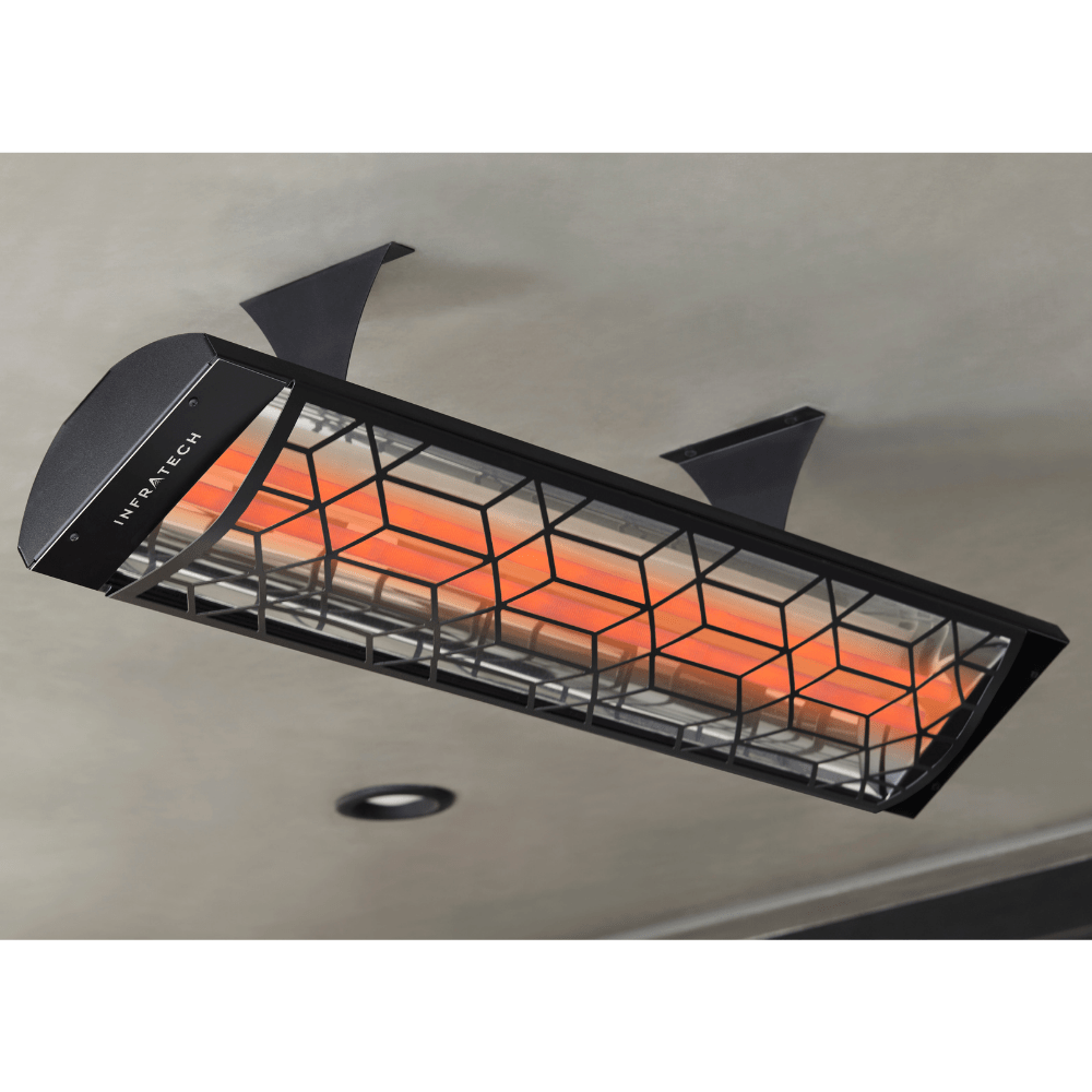 Infratech black heater with contemporary motif kit