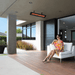 Infratech heater with contemporary motif kit in patio