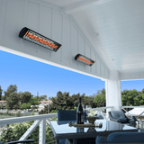 Infratech heater with contemporary motif kit in patio