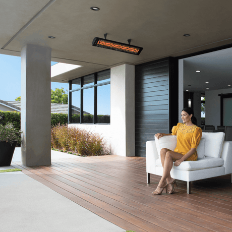 Infratech heater with craftsman motif kit in patio