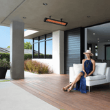 Infratech heater with mediterranean motif kit in patio