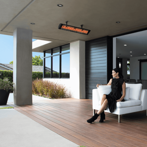 Infratech heater with traditional motif kit in patio