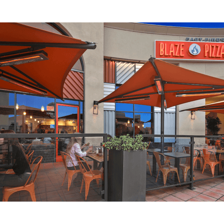 Infratech SL Electric heater pole mounted under umbrella