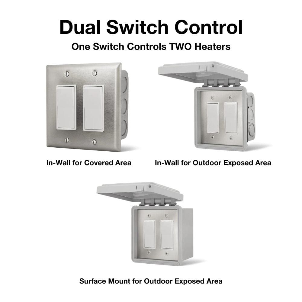 Dual Switch Control Controls Two Heaters