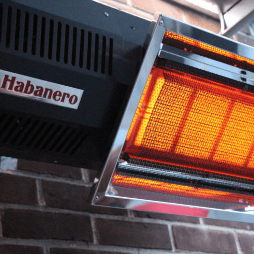 IR Energy Habanero Black Gas Patio Heater Triple Surface Burner