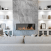 litedeer homes latitude ZEF55 55-inch built-in electric fireplace on marble wall