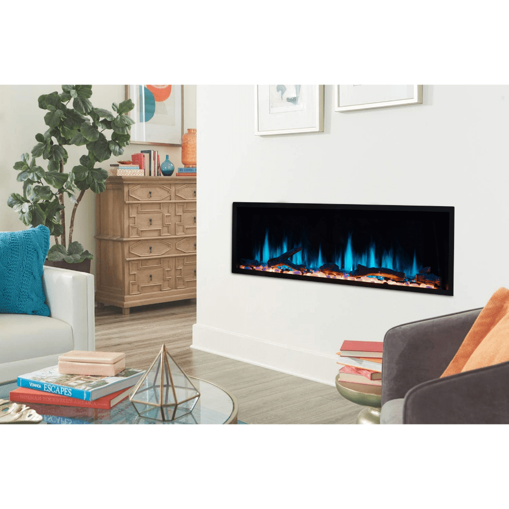 litedeer homes latitude ZEF65 65-inch built-in electric fireplace with blue flames