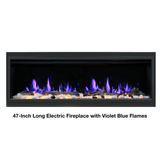 litedeer homes latitude ZEF45 45-inch built-in electric fireplace with violet blue flames