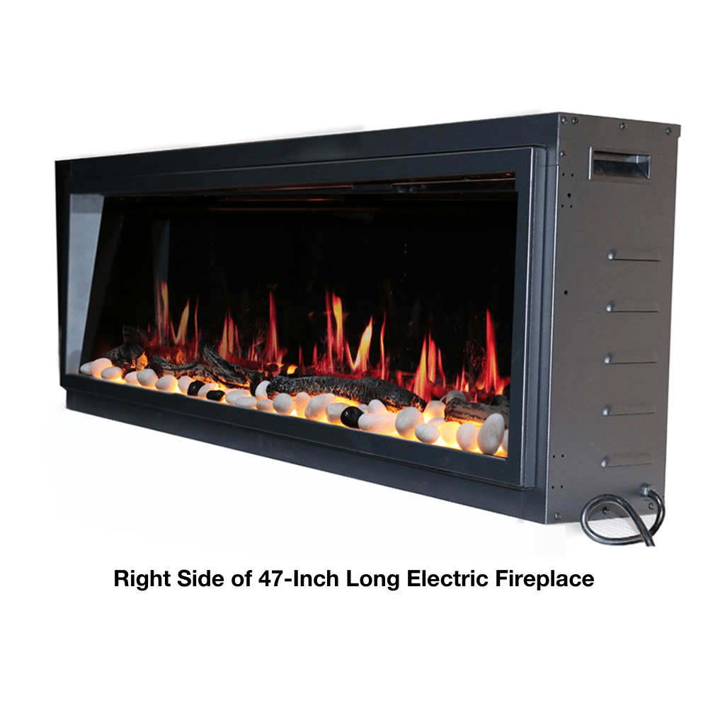 right side of litedeer homes latitude ZEF45 45-inch built-in electric fireplace