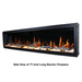 side view of litedeer homes latitude ZEF75 75-inch built-in electric fireplace