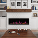 litedeer homes electric fireplace with magenta flames