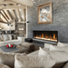 litedeer homes latitude ZEF65 65-inch built-in electric fireplace on tiled wall